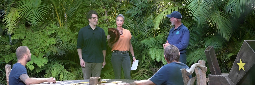 Dschungelcamp: Peter und Filip treten zur Prüfung an. Die wird wieder von Sonja Zietlow und Daniel Hartwich moderiert.
