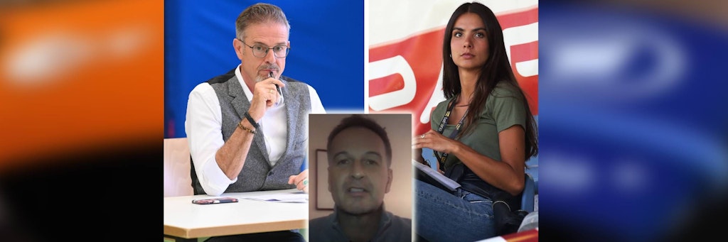 Michael Antwerpes und Lea Wagner flogen wegen Corona-Infektion nicht mit nach China. Dort sitzt Claus Lufen (Mitte) im Quarantäne-Hotel.