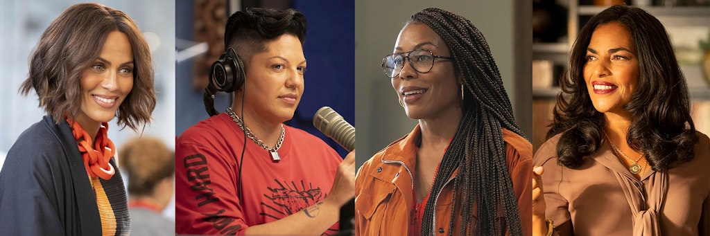 Die neuen Darsteller der „Sex and the City“-Fortsetzung „And Just Like That …“ Nicole Ari Parker, Sara Ramirez, Karen Pittman und Sarita Choudhury.