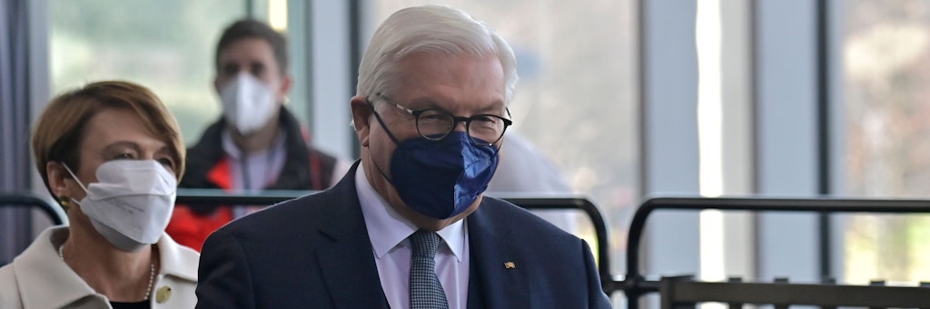 Frank-Walter Steinmeier vor seiner Wiederwahl zum Bundespräsidenten.