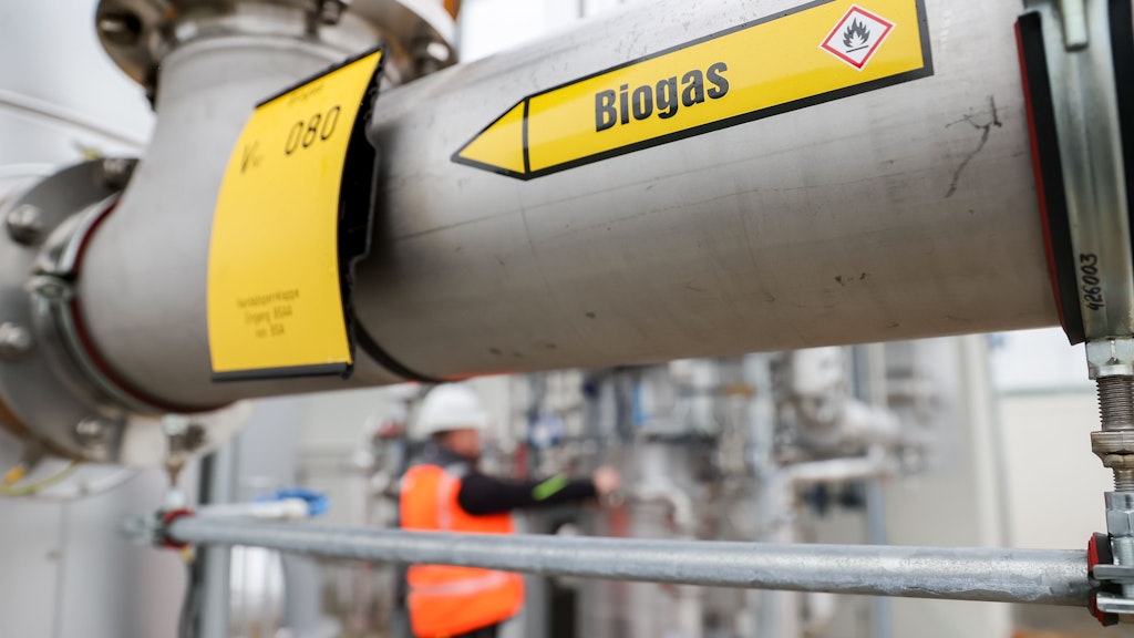 Eine Biogasanlage im sächsischen Gordemitz