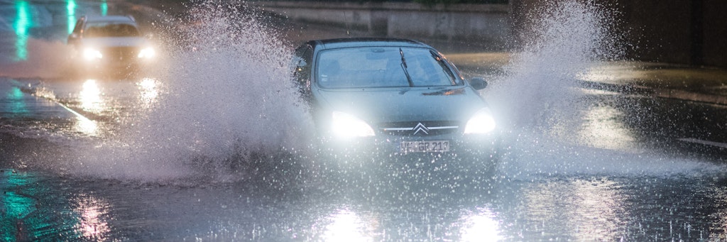 Mit dem Sturm kommen meistens auch die Regenfluten.