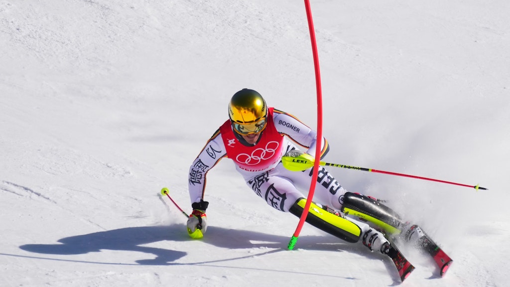 Linus Straßer wurde im Slalom am Mittwoch nur Siebter.