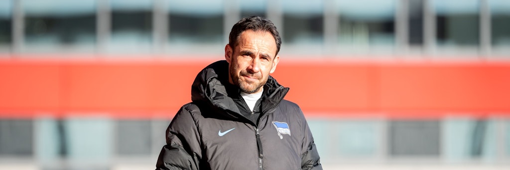 U19-Trainer Michael Hartmann bringt nur noch bis zum Saisonende Herthas Talente auf Trab.