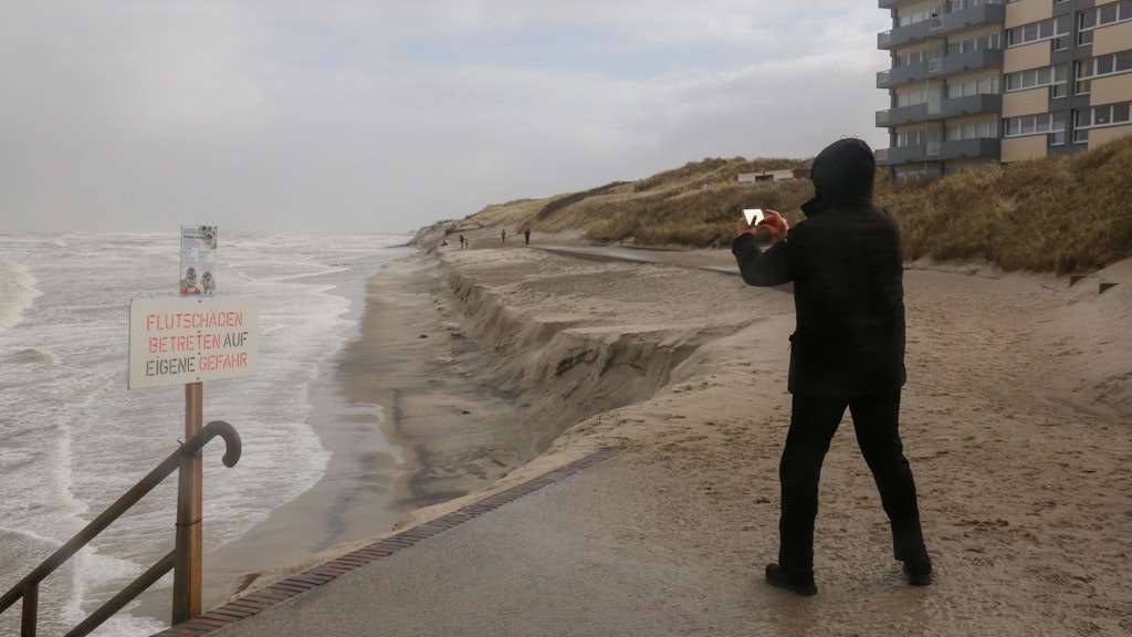 Ein großer Teil des Strandes von Wangerooge ist einfach weg.