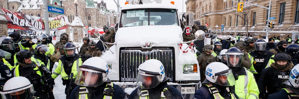Die Polizei griff hart durch gegen die Trucker-Proteste in Ottawa.