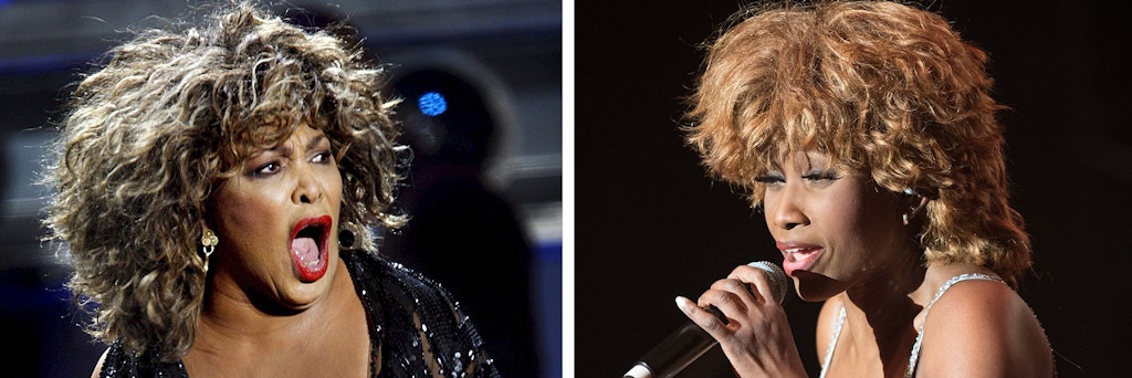 Tina Turner (2009, l) und Turner Darstellerin Dorothea „Coco“ Fletcher (2017, re.)