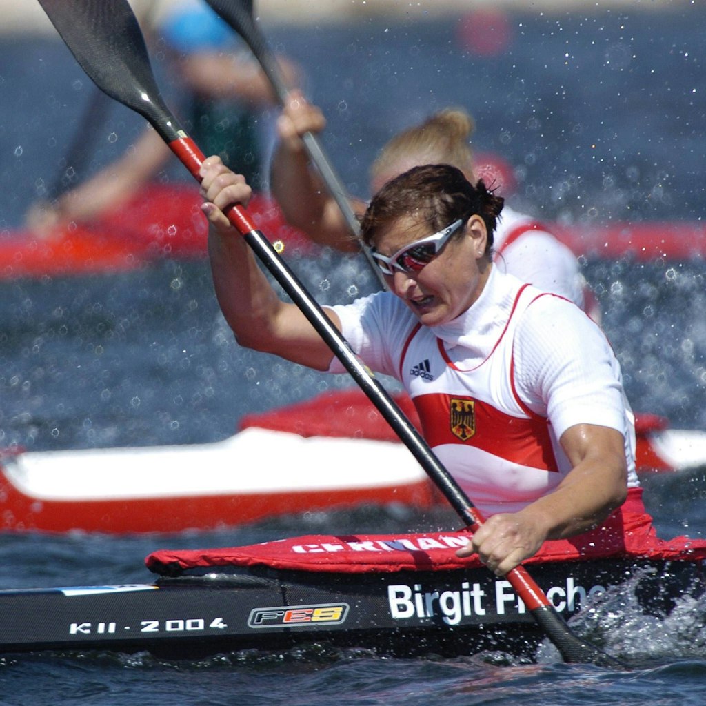Birgit Fischer bei den Olympischen Spielen 2004 in Athen.