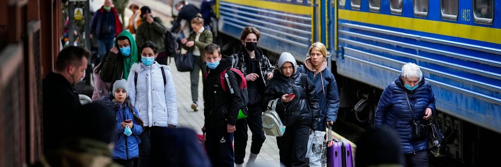 Der Bahnhof von Przemysl. Hier kommen zahlreiche Geflüchtete aus der Ukraine an.