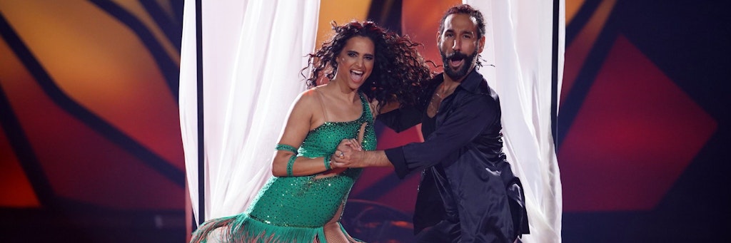 Amira Pocher mit ihrem Tanzparner Massimo Sinató bei „Let's Dance“.