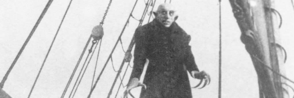 Szene aus dem Film „Nosferatu – eine Symphonie des Grauens“ (1922) von Friedrich Wilhelm Murnau.