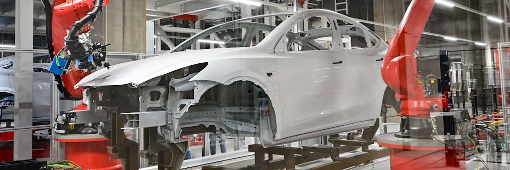 Die Fertigungshallen: Morgen bekommt Tesla wohl die Genehmigung für die Gigafactory in Grünheide.
