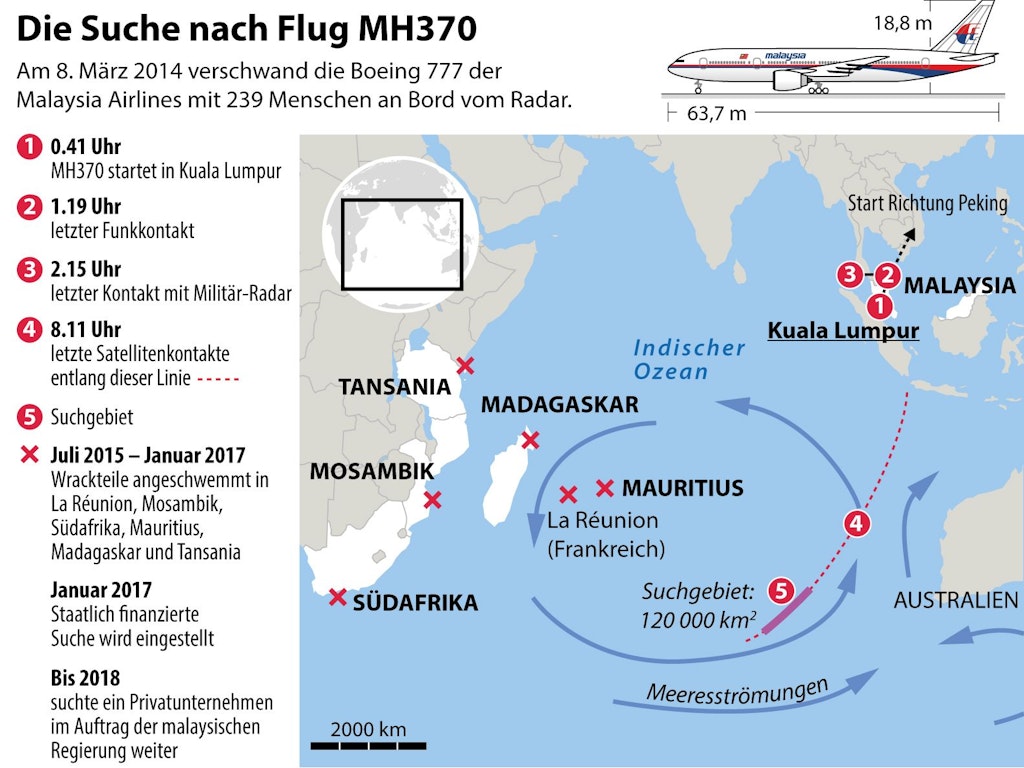 Die Suche nach Flug MH370