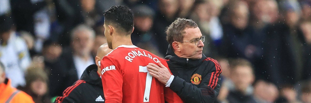 Kommen wohl nicht miteinander klar: Superstar Cristiano Ronaldo und United-Trainer Ralf Rangnick.