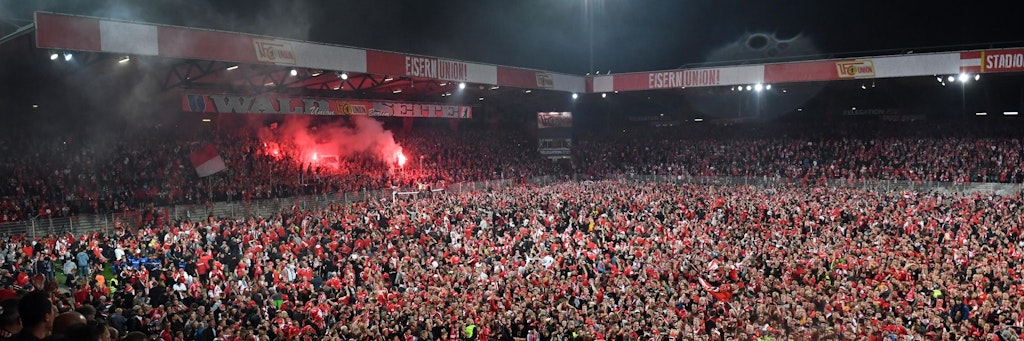 Was für eine legendäre eiserne Party: Am 27. Mai 2019 feierte der 1. FC Union gegen den VfB Stuttgart den Aufstieg in die Bundesliga.