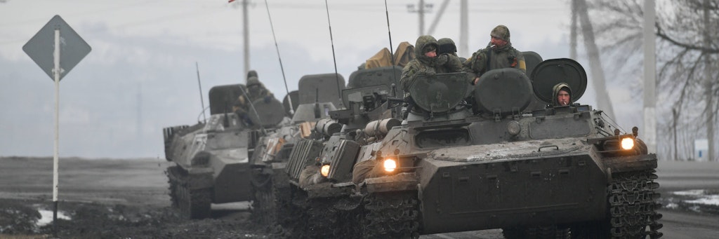 Russische Truppen auf dem Vormarsch in der Ukraine.