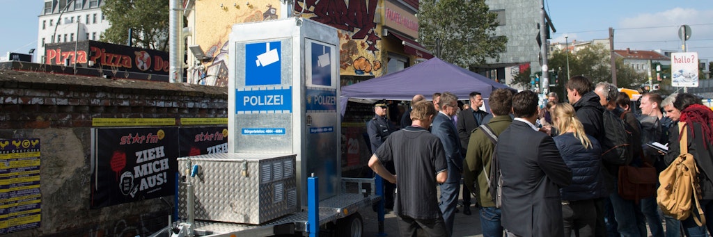 Mobile Überwachungskamera der Polizei. (Archivbild)