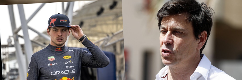 Weltmeister Max Verstappen (l.) ist für Mercedes-Teamchef Toto Wolff nur der drittbeste Fahrer im Formel-1-Feld.