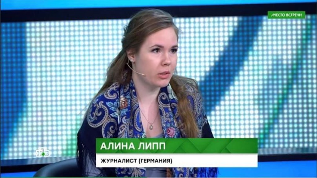 Alina Lipp im russischen Fernsehen.