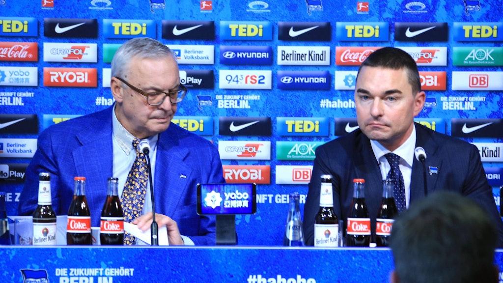 Die Beziehung zwischen Hertha-Präsident Werner Gegenbauer (l.) und Lars Windhorst gilt als von Anfang an belastet.