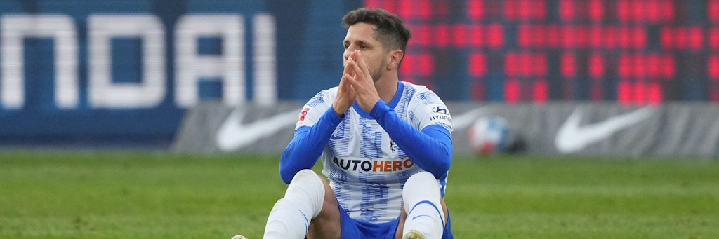 Stevan Jovetic zog sich einen Muskelfaserriss im Oberschenkel zu und fehlt Hertha BSC in den kommenden Wochen.