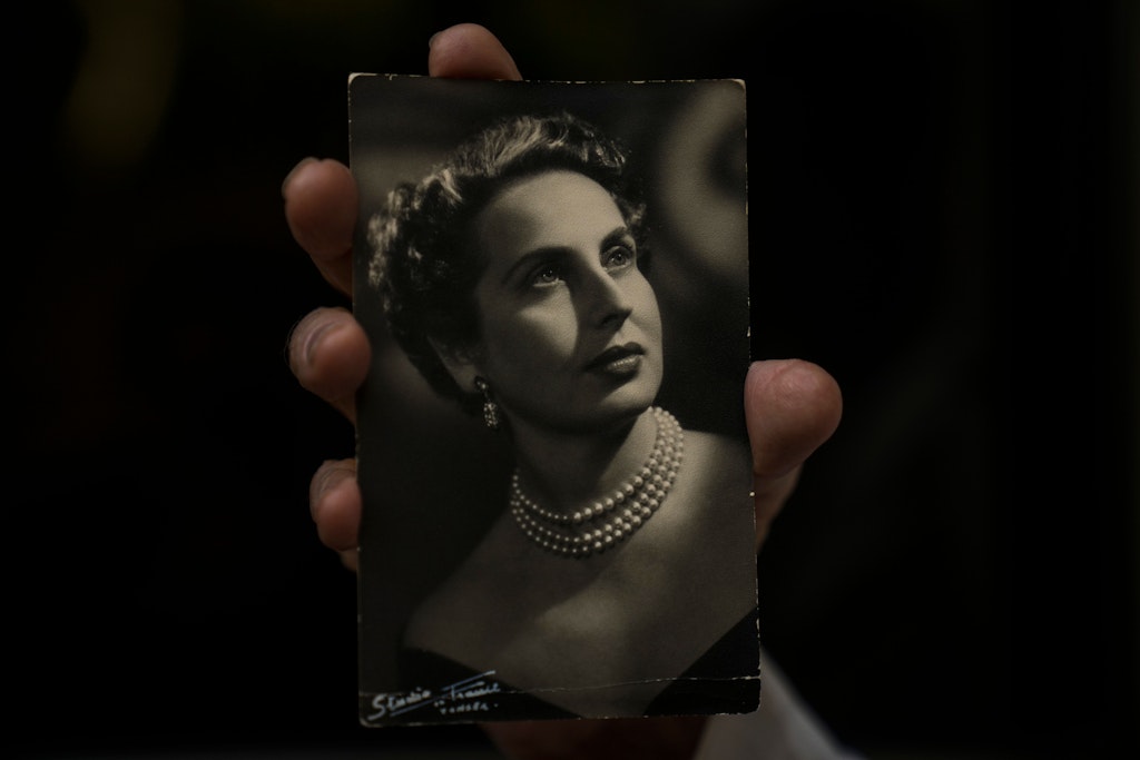 Ein altes Foto von Mimi Reinhardt, Sekretärin von Oskar Schindler.