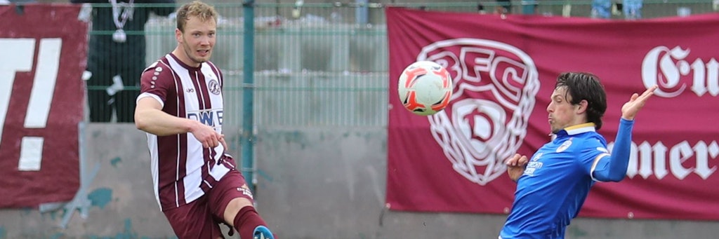 Er ist wieder hier, in seinem Revier: Max Klump gab für den BFC Dynamo nach siebenmonatiger Verletzungspause gegen Jena sein Comeback.