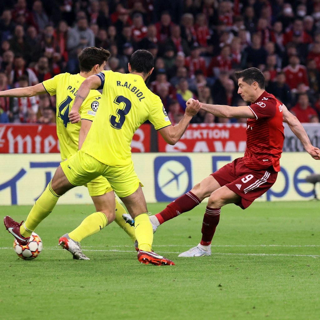 Robert Lewandowski traf in der 52. Minute zum 1:0 gegen Villareal, doch mehr Bayern-Tore gab es nicht.
