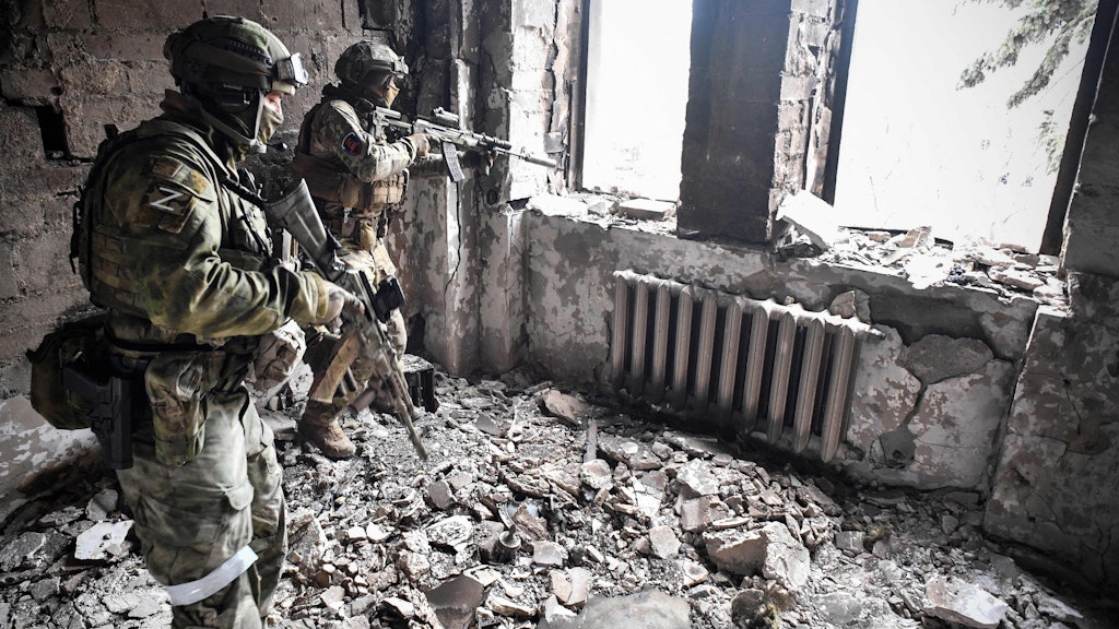 Russische Soldaten in Mariupol.