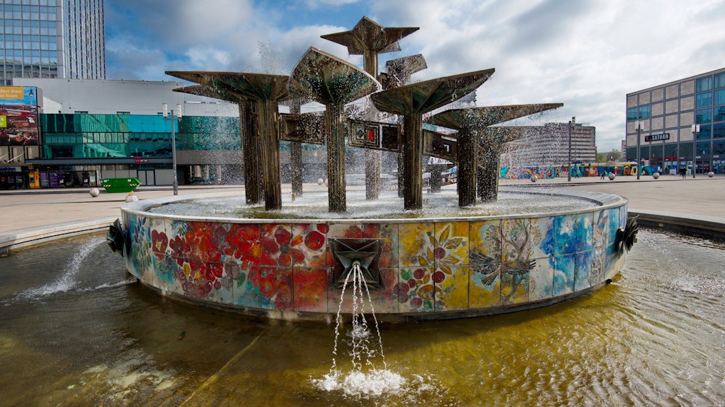 2020 plätscherte der Brunnen auf dem Alex noch.