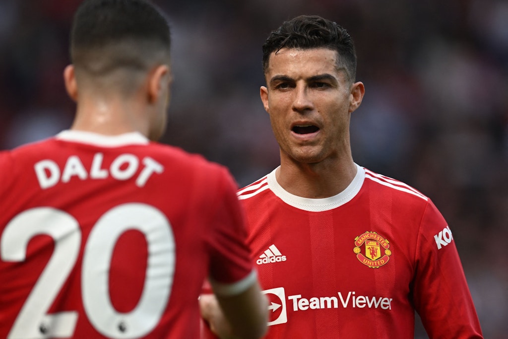 Star-Fußballer Cristiano Ronaldo beim Spiel Manchester United gegen Norwich City.