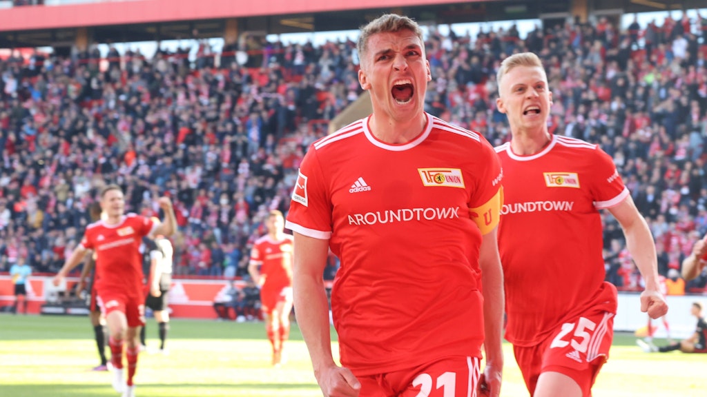 Grischa Prömel traf für den 1. FC Union wunderschön gegen Eintracht Frankfurt – und feierte sein bereits sechstes Saisontor ausgelassen mit den Fans.