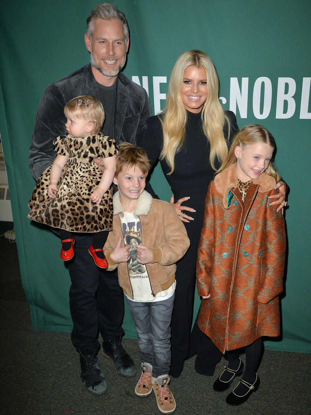 Jessica Simpson mit Ehemann Eric Johnson und den gemeinsamen Kindern Maxwell Drew, Ace Knute und Birdie Mae Johnson.