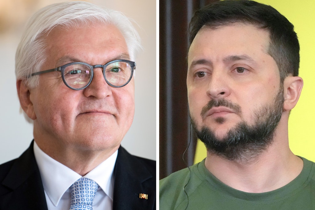 Die Präsidenten Frank-Walter Steinmeier und Wolodymyr Selenskyj