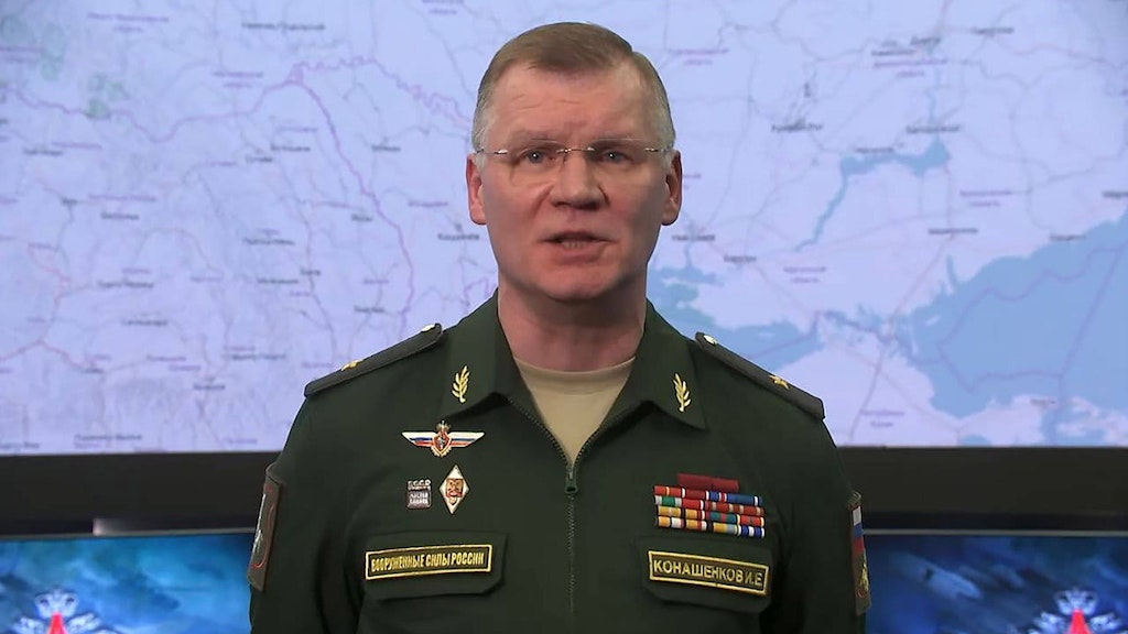 Generalmajor Igor Konaschenkow, Sprecher des Verteidigungsministeriums.