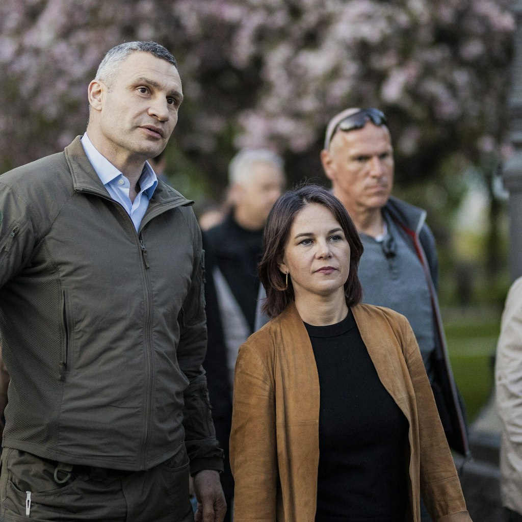 Am Dienstag besuchte die deutsche Außenministerin Annalena Baerbock den Bürgermeister von Kiew, Vitali Klitschko.
