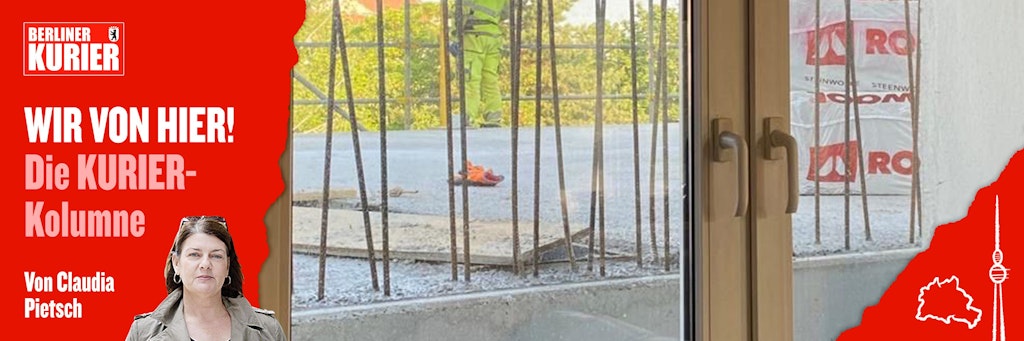 Der Blick aus dem Fenster, das nach und nach verschwand. Als dieses Foto entstand, konnte man noch nach draußen schauen. Das ist jetzt Geschichte.