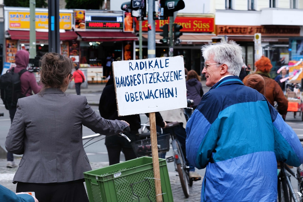 Demonstration gegen den Mietenwahn
in Berlin.