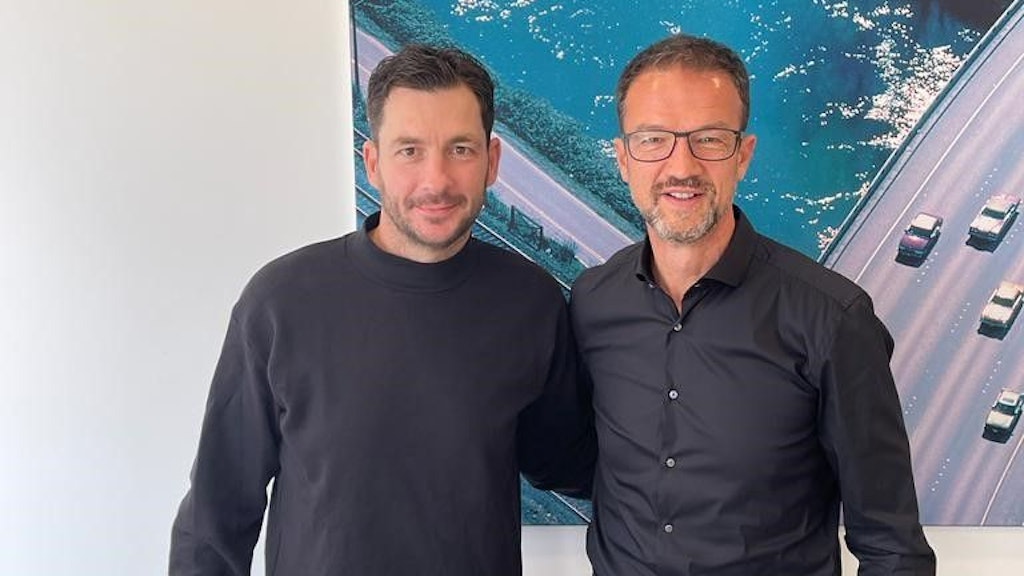 Sportchef Fredi Bobic (r.) und Sandro Schwarz, der neue Cheftrainer von Hertha BSC