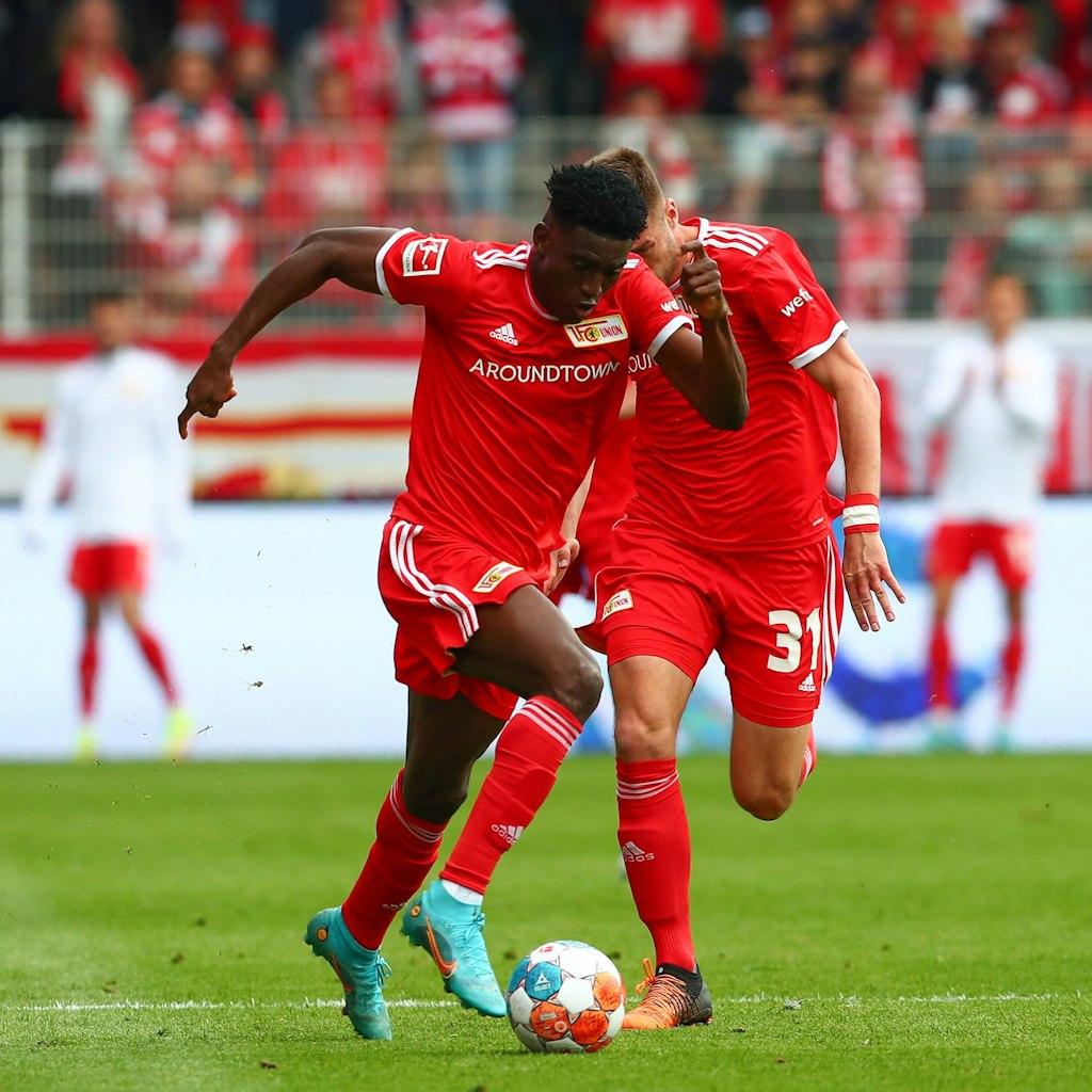 Geht ab wie die sprichwörtliche Rakete: Unions 15-Tore-Mann Taiwo Awoniyi.