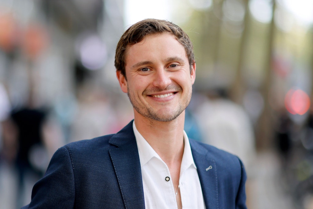 Der Schauspieler Frédéric Brossier spielt in Berlin den Rocksänger Rio Reiser.