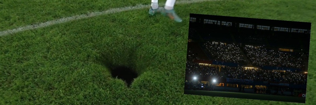 Dieses tiefe Loch entstand unmittelbar nach dem Nations-League-Duell Österreichs gegen Dänemark im Wiener Ernst-Happel-Stadion. Vorher sorgte ein Stomausfall für Aufsehen.