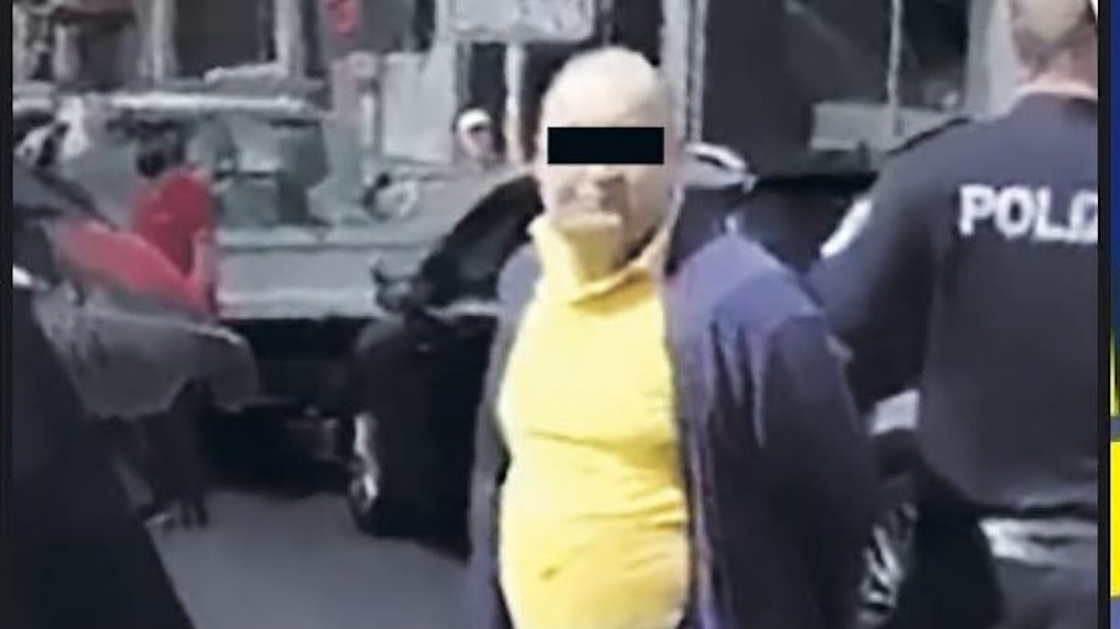 Der Amokfahrer nach seiner Festnahme.