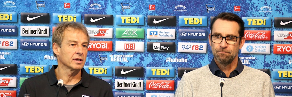 Jürgen Klinsmann (l.) und Michael Preetz lagen nie auf einer Wellenlänge und haben sich nach ihrer Zeit bei Hertha BSC nichts mehr zu sagen.