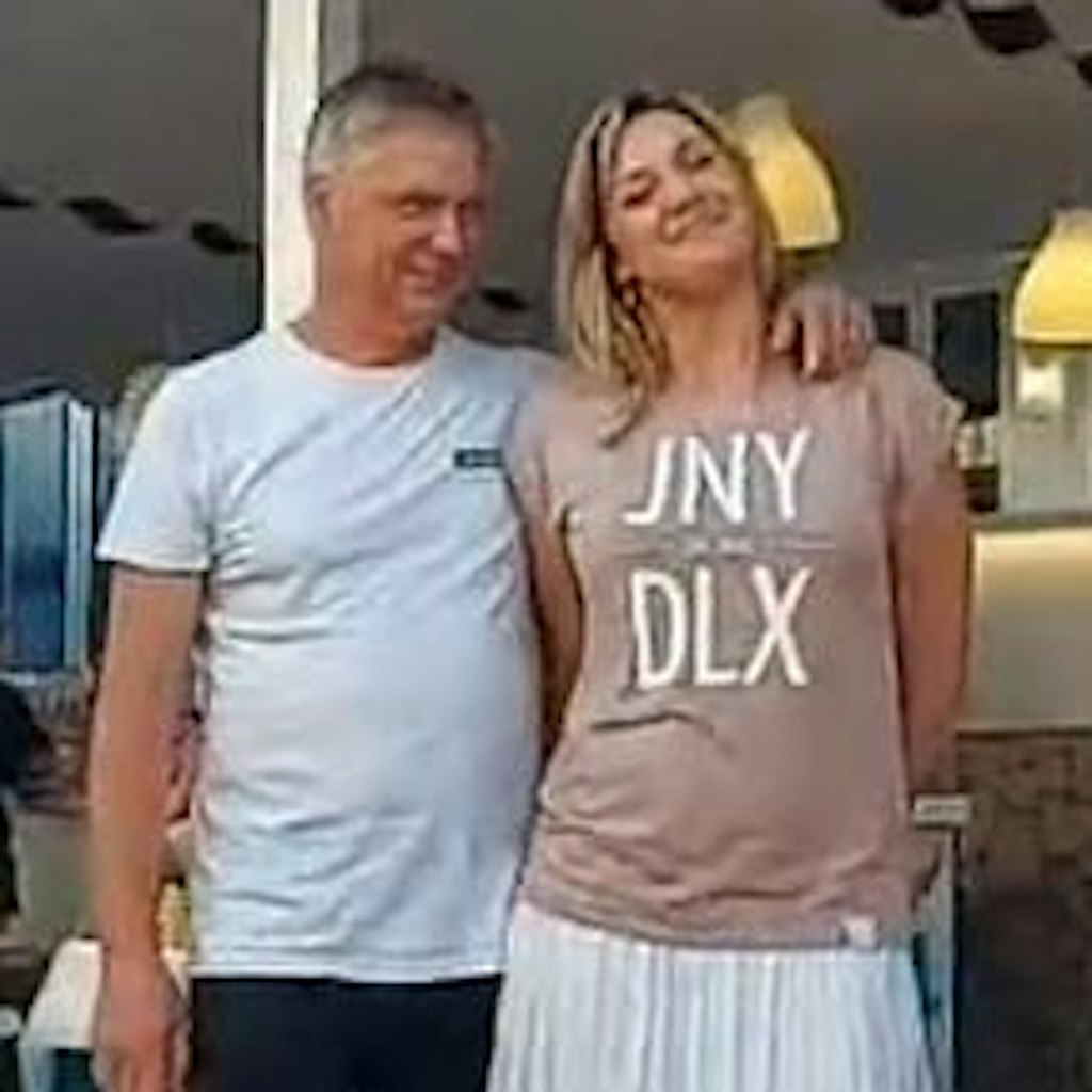 Jenny mit ihrem zukünftigen Ehemann Achim.