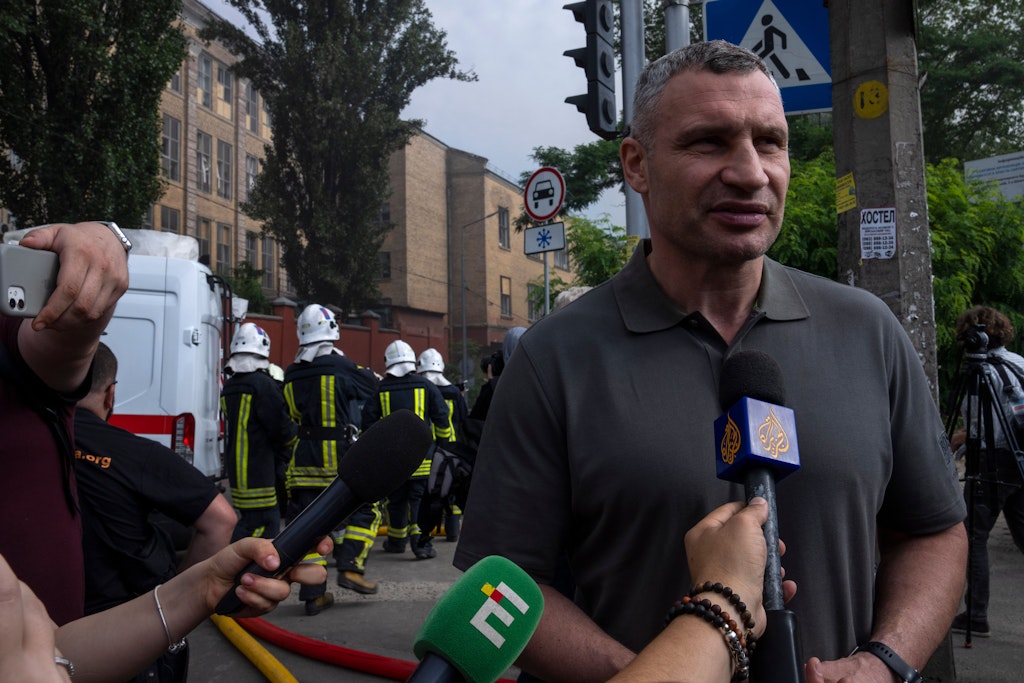 Der echte Vitali Klitschko in Kiew.
