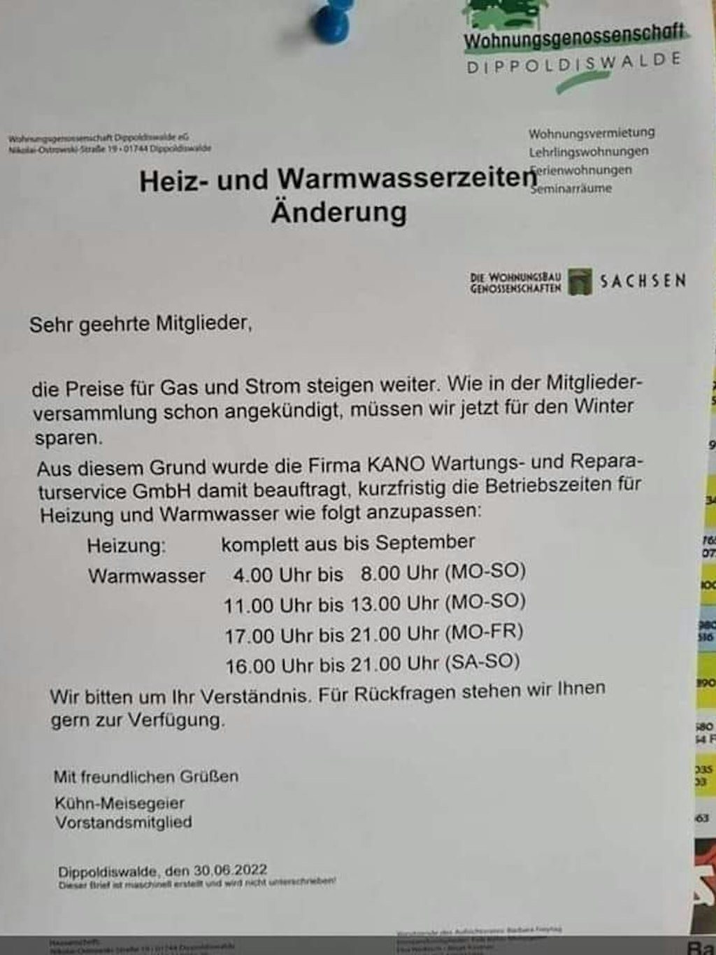 In Sachsen können Mieter künftig wegen der Energiekrise nur noch zu bestimmten Zeiten warm duschen.