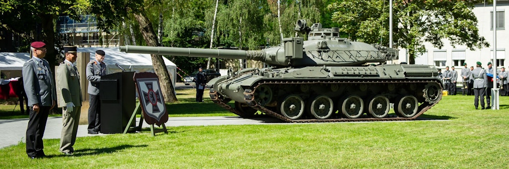 Aus Aix-en-Provence zurück nach Berlin: Der inzwischen ausgemusterte Panzer AMX 30B „Reinickendorf“.