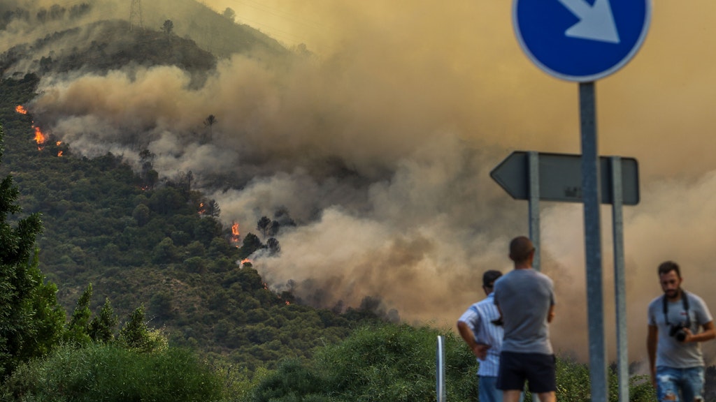 Tausende von Menschen mussten in der Provinz Malaga wegen des Feuers ihre Häuser verlassen.