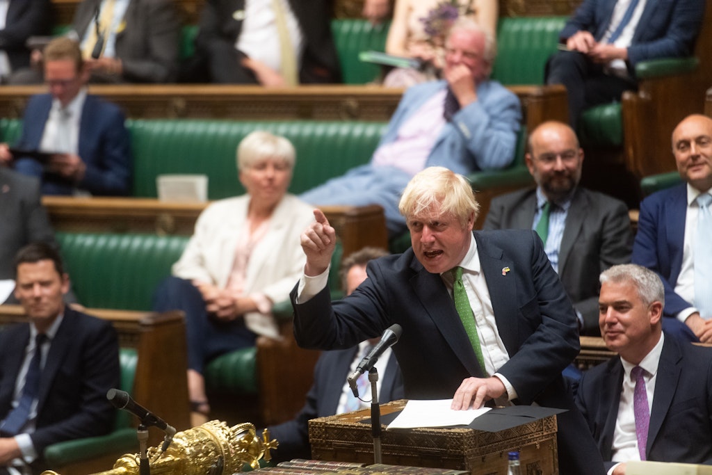Immer noch eine große Klappe: Boris Johnson im Unterhaus.